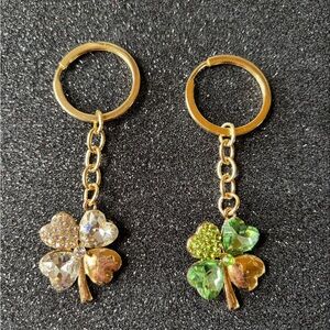 Gold and Green Clover Key Holder